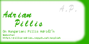 adrian pillis business card